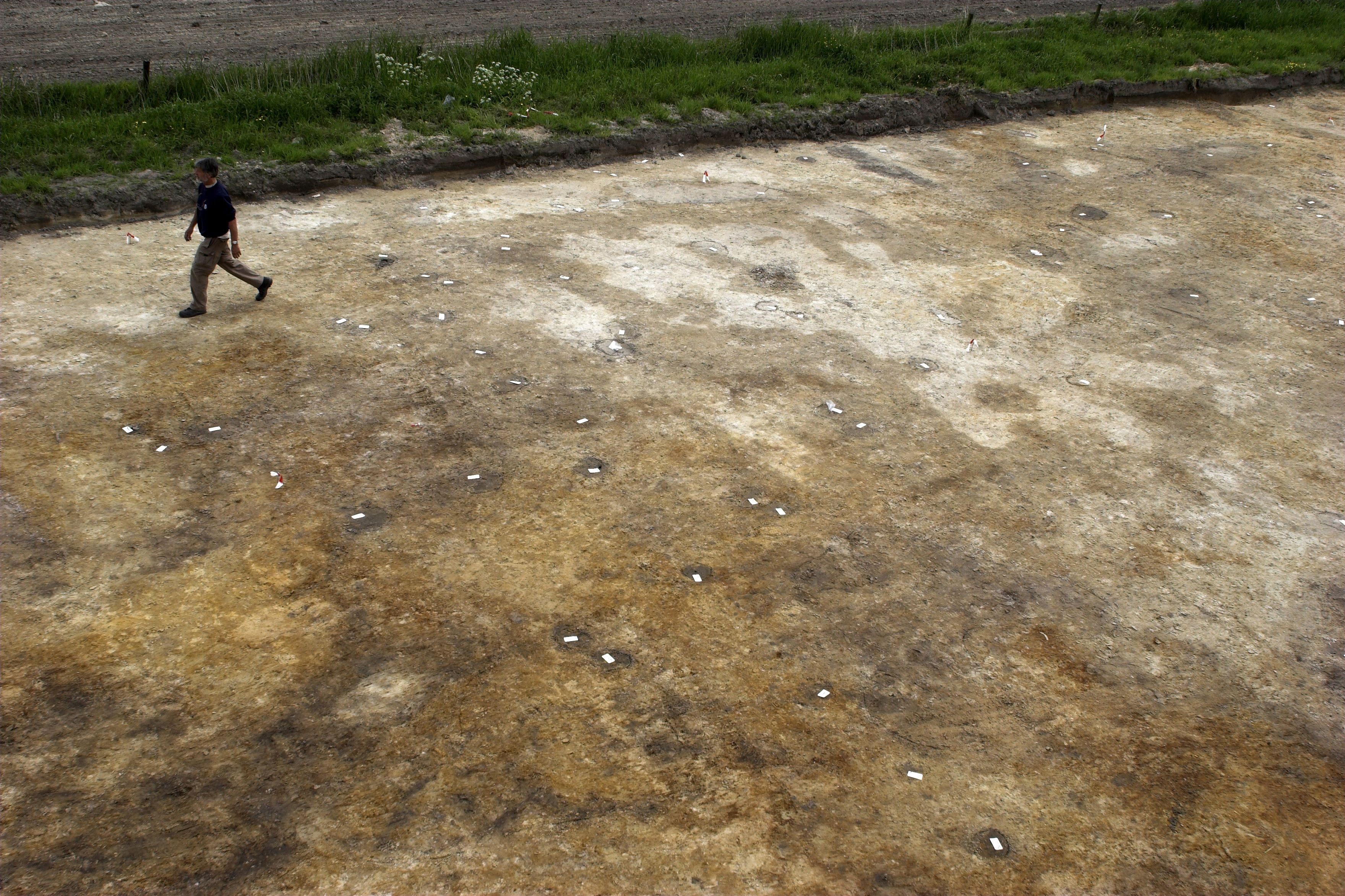 Opgraving Wieken Vinkenhoef - Opgravingsvlak met sporen