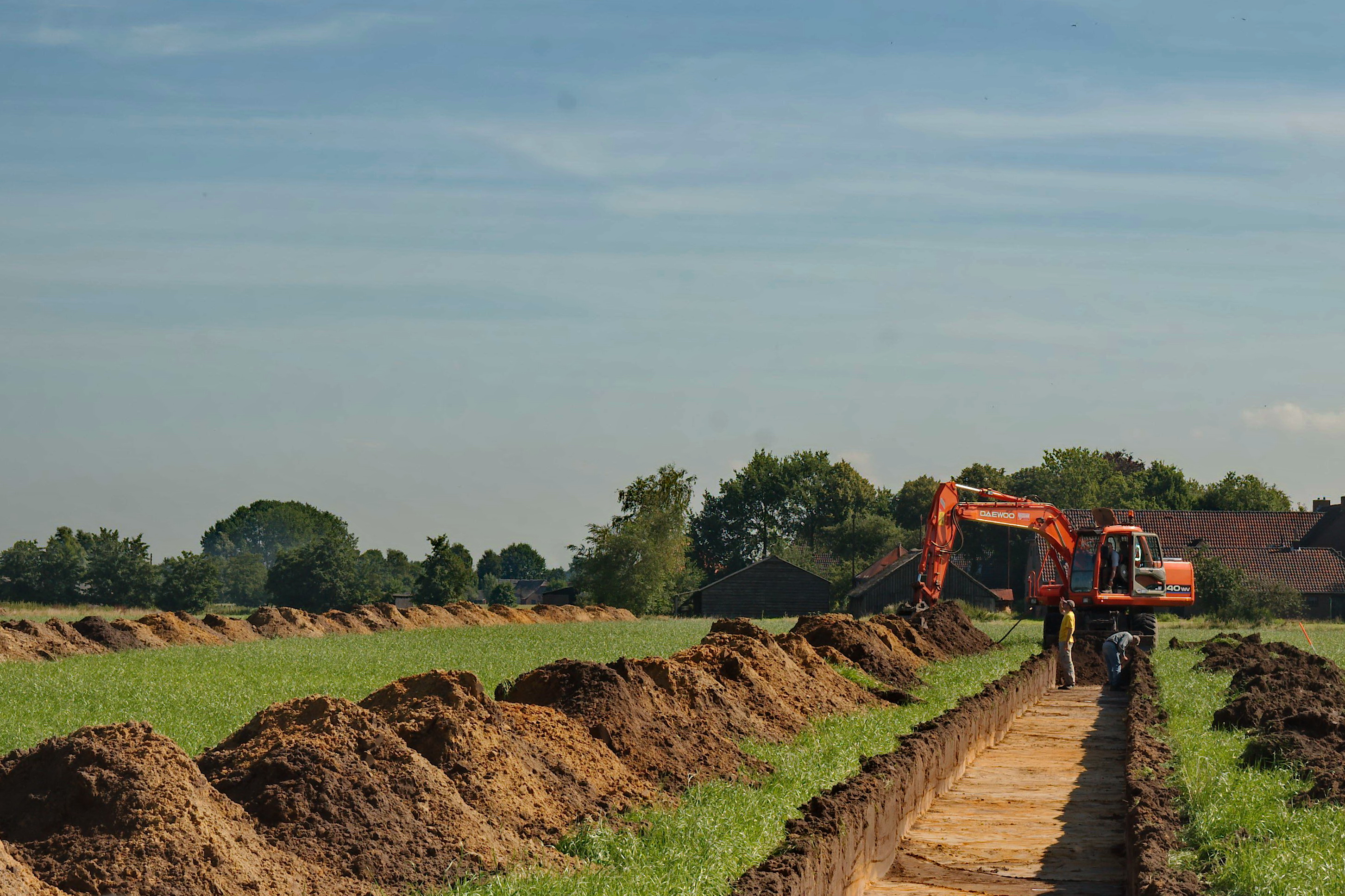 Opgraving Schammer, Leusden - Aanleg van proefsleuven